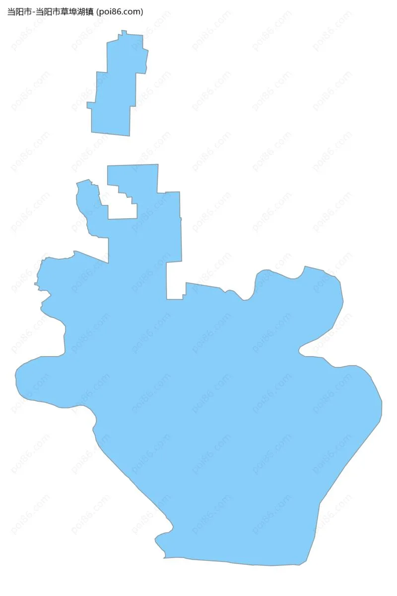 当阳市草埠湖镇边界地图