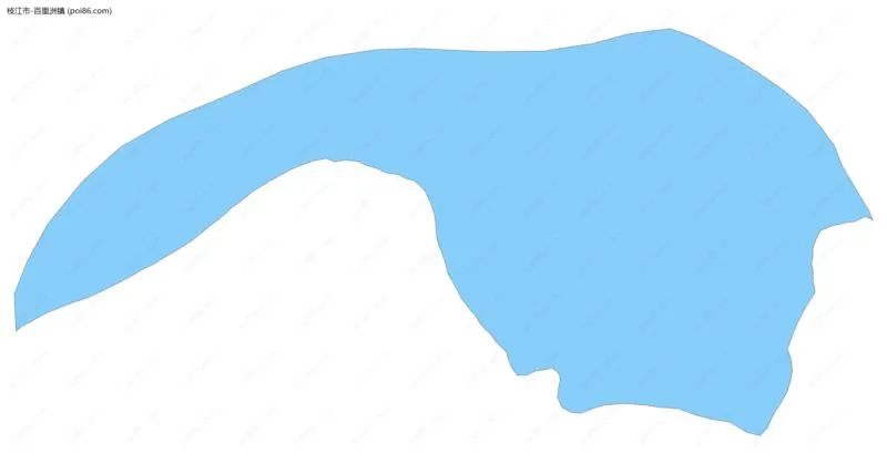 百里洲镇边界地图