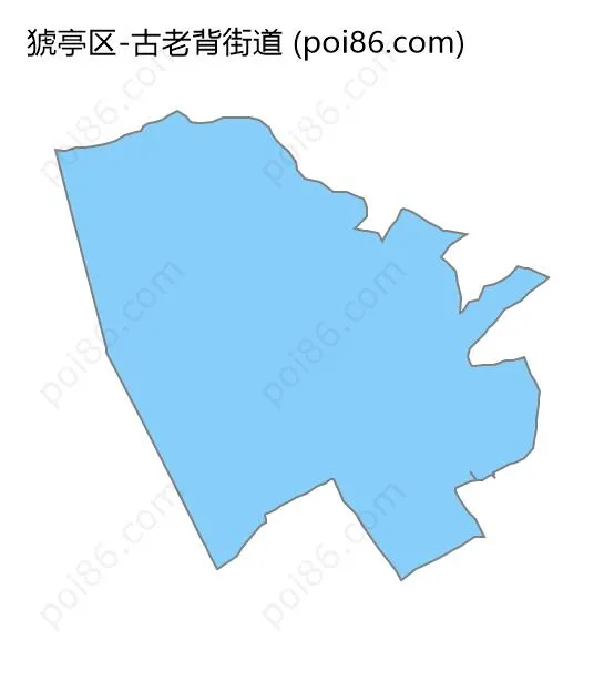 古老背街道边界地图