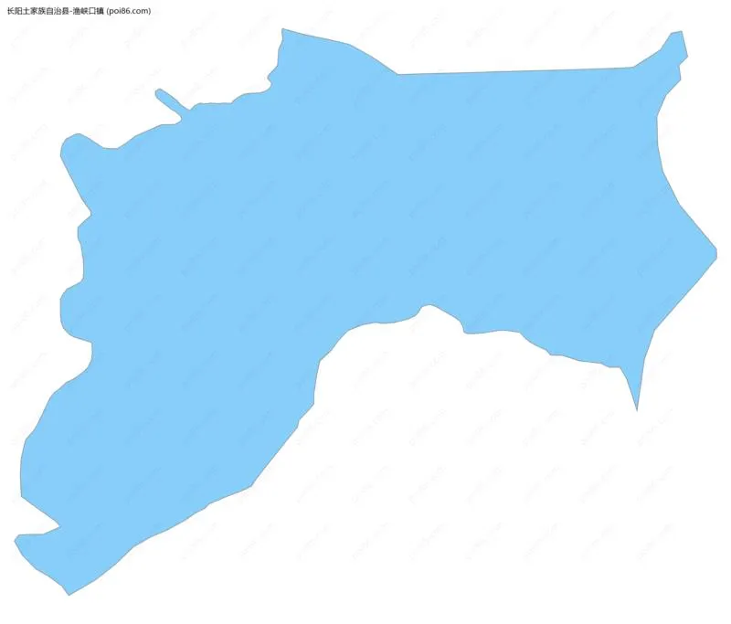 渔峡口镇边界地图