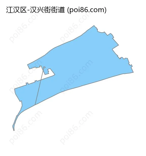 汉兴街街道边界地图