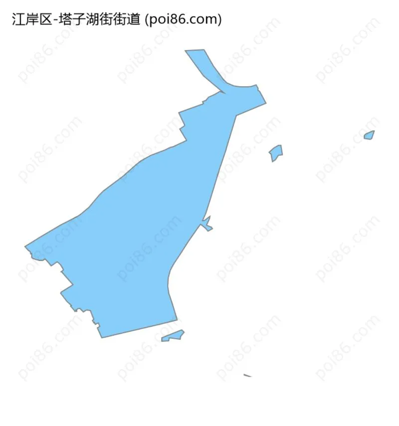 塔子湖街街道边界地图