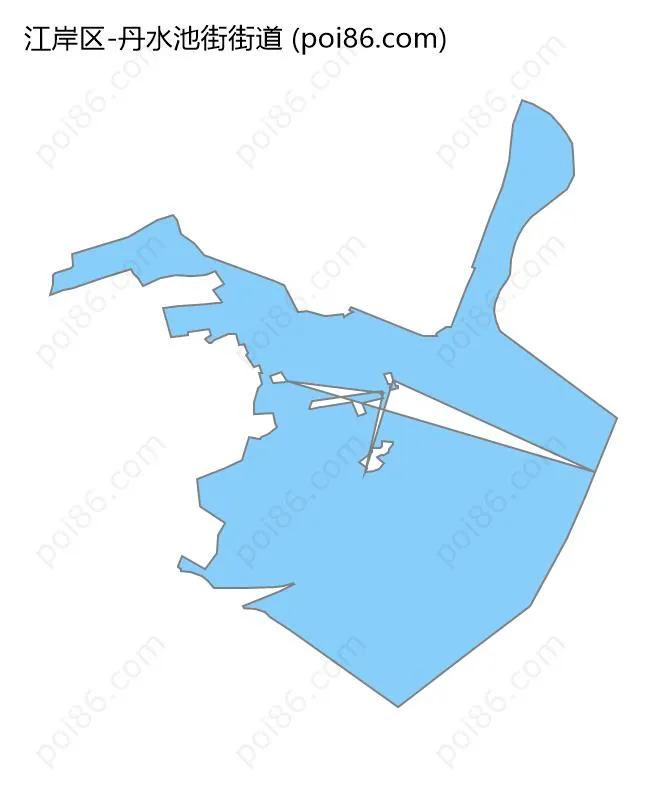 丹水池街街道边界地图