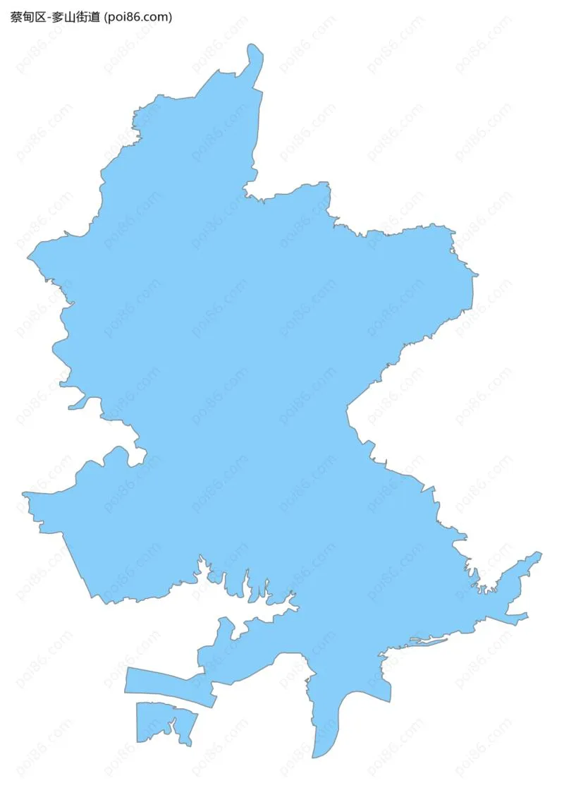 奓山街道边界地图