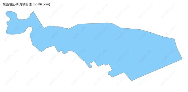 新沟镇街道边界地图