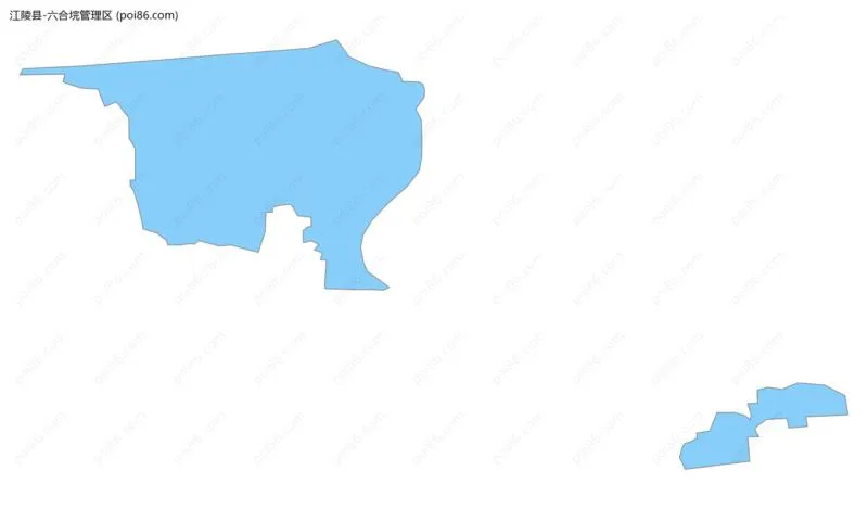 六合垸管理区边界地图