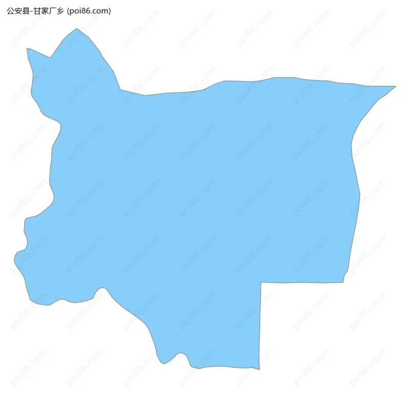甘家厂乡边界地图