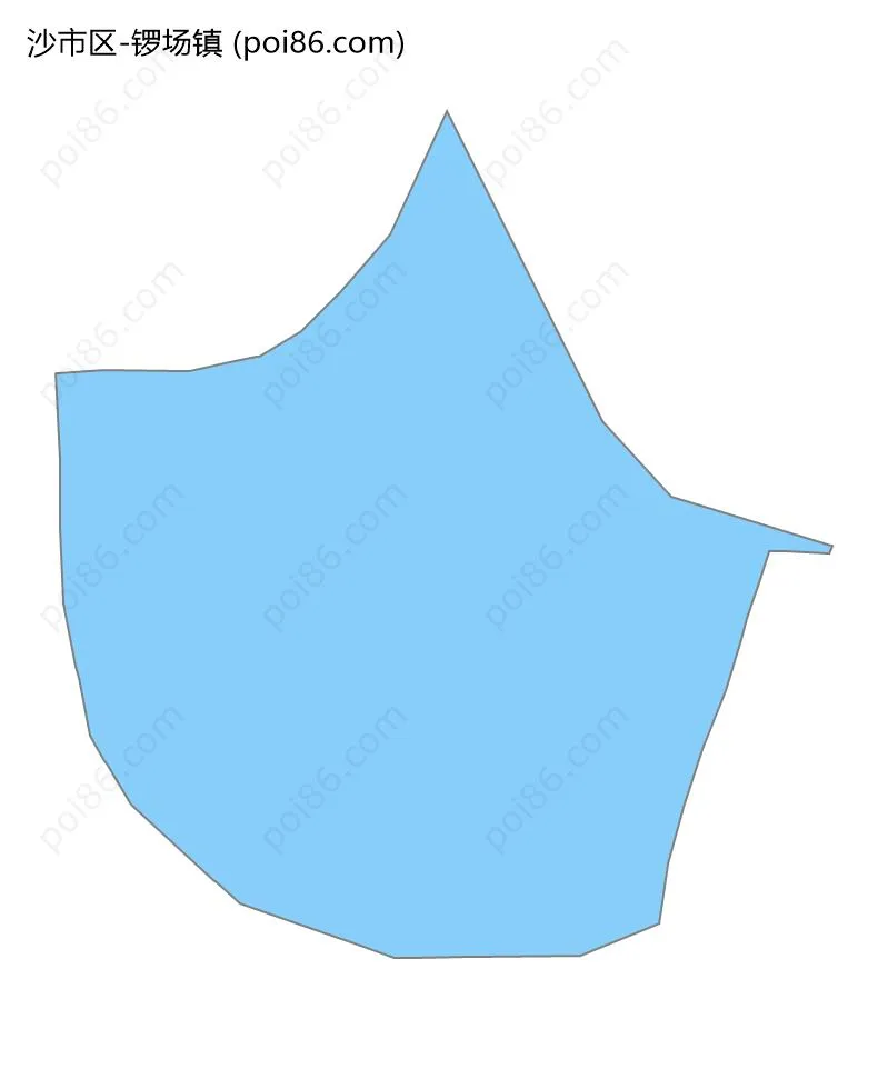 锣场镇边界地图