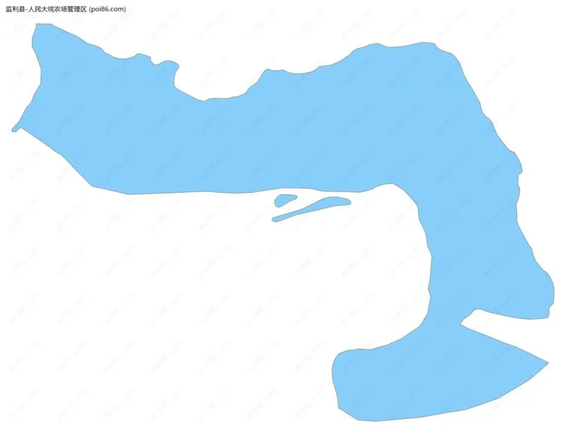 人民大垸农场管理区边界地图