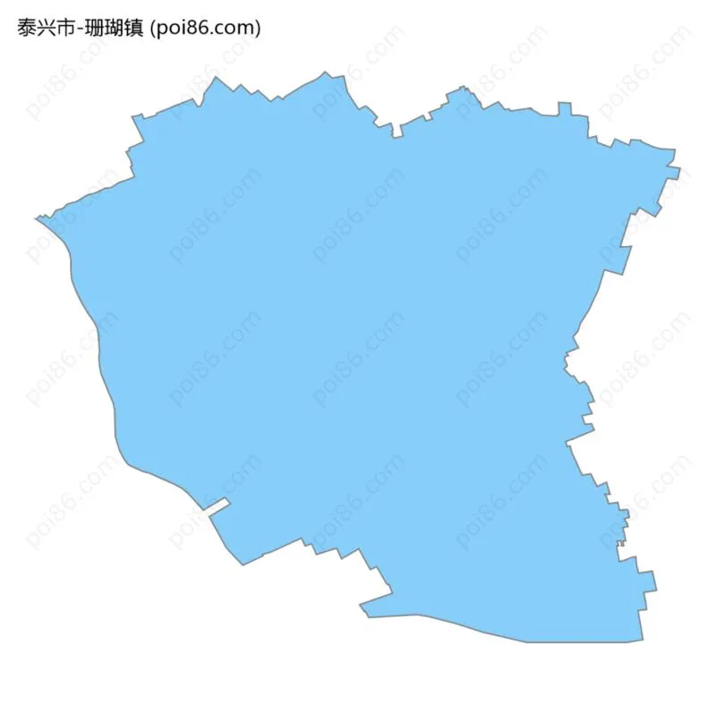 珊瑚镇边界地图