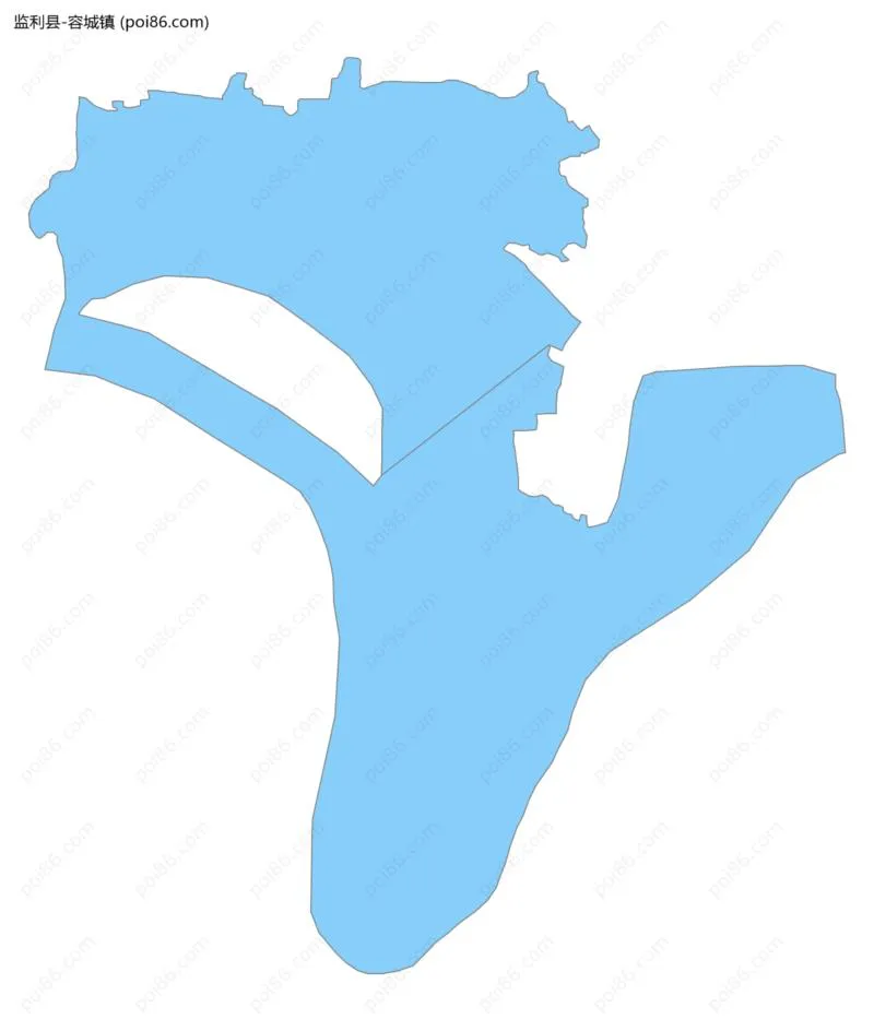 容城镇边界地图