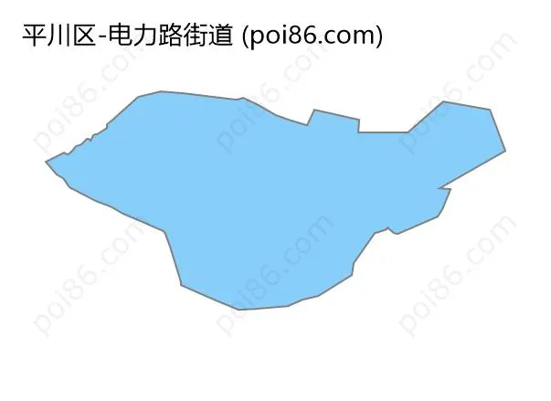 电力路街道边界地图