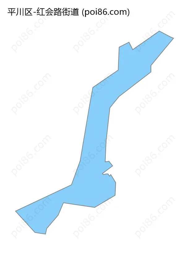 红会路街道边界地图