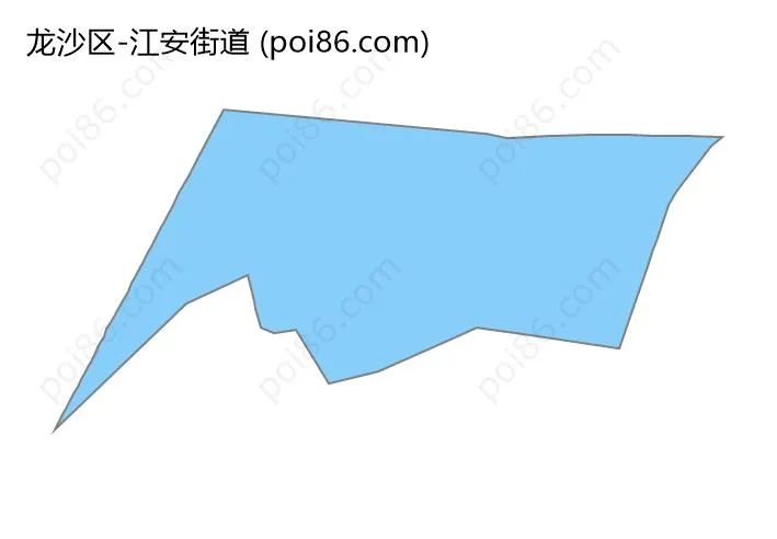 江安街道边界地图