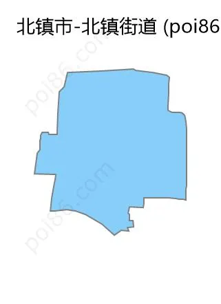 北镇街道边界地图