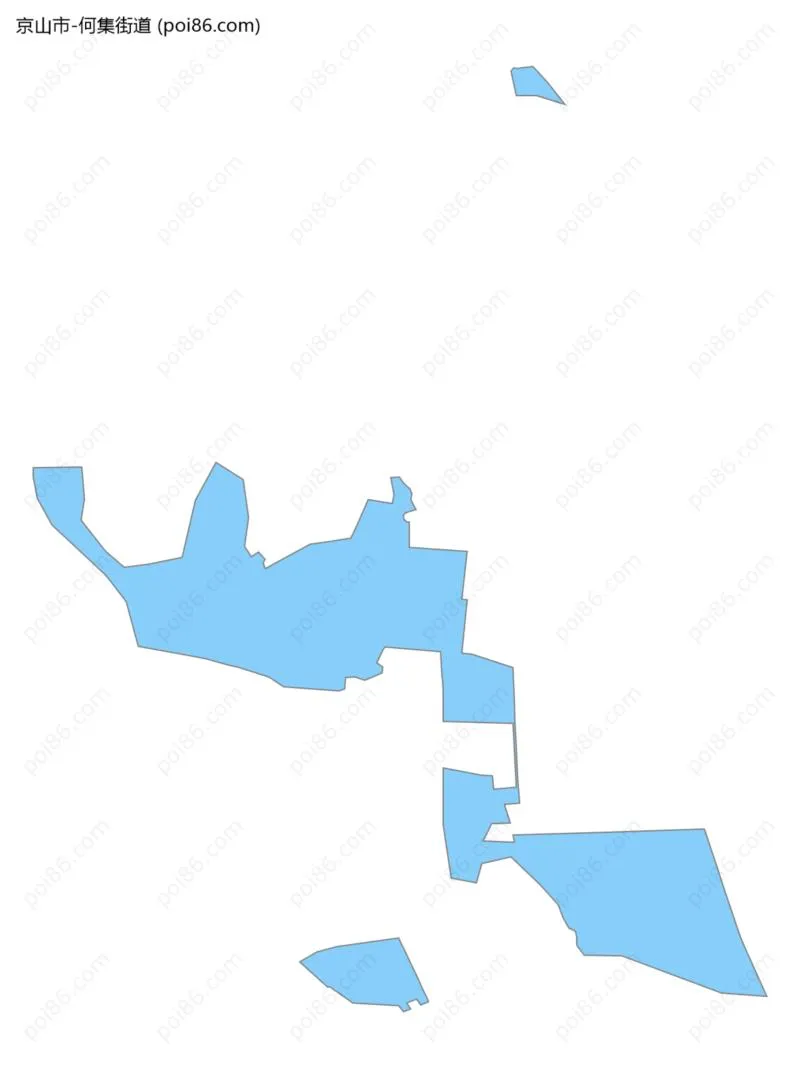 何集街道边界地图