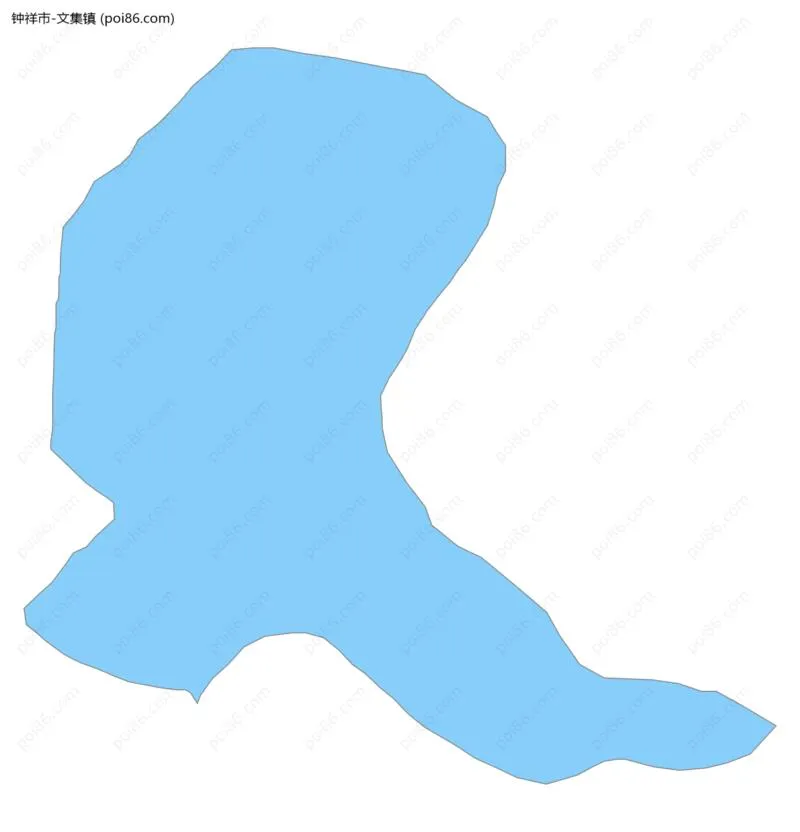 文集镇边界地图