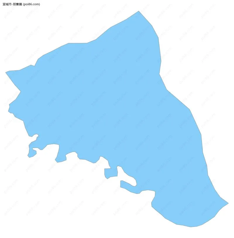 郑集镇边界地图