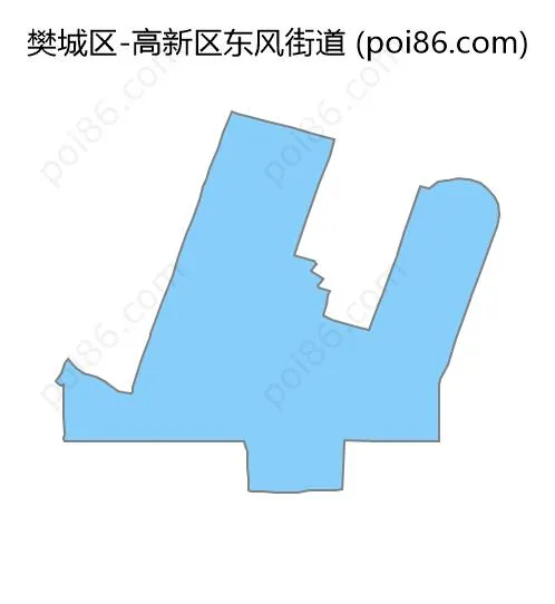 高新区东风街道边界地图