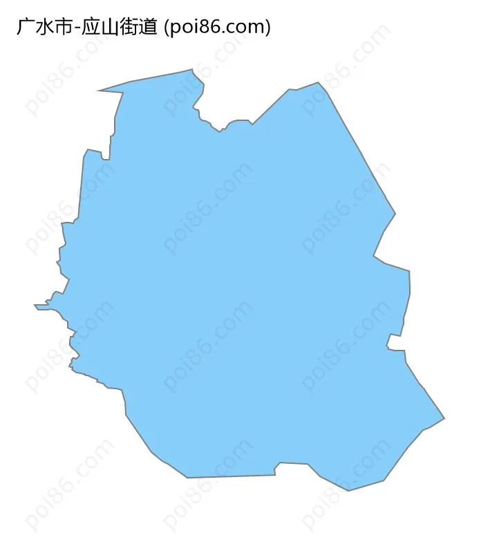 应山街道边界地图