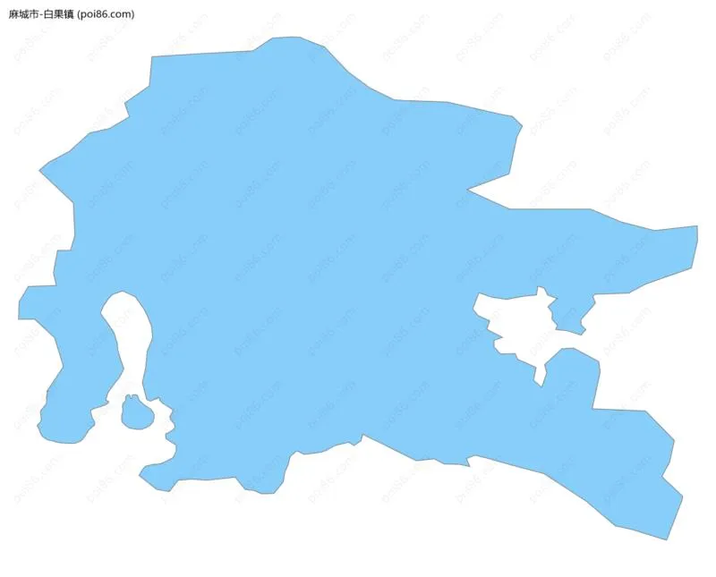 白果镇边界地图