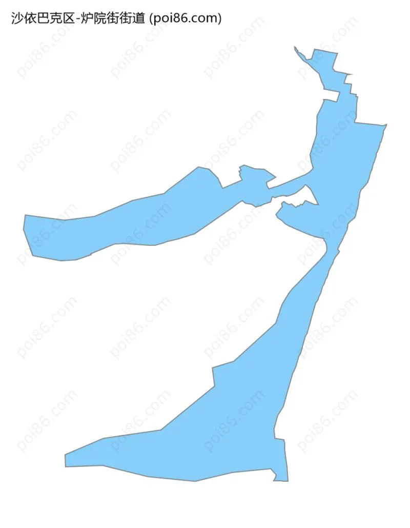 炉院街街道边界地图