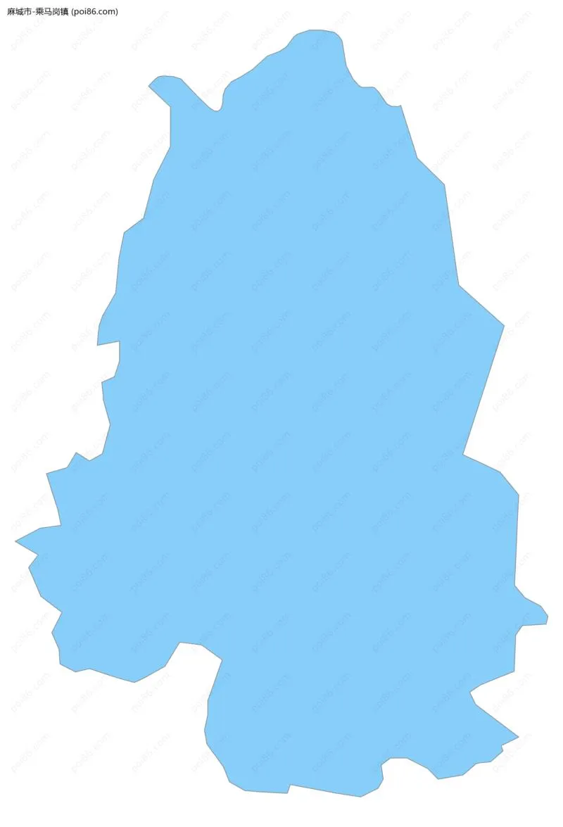 乘马岗镇边界地图