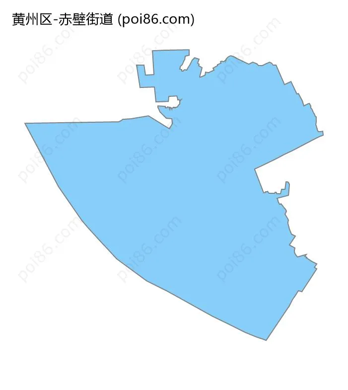 赤壁街道边界地图