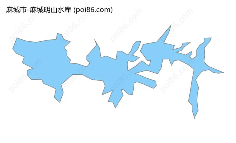 麻城明山水库边界地图