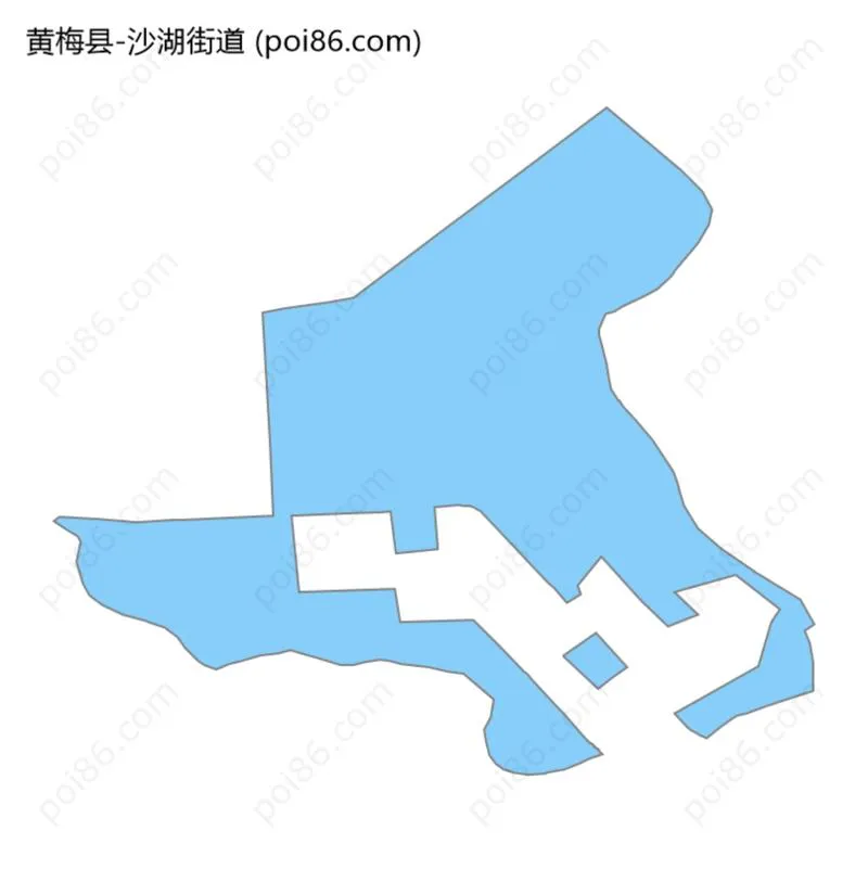 沙湖街道边界地图
