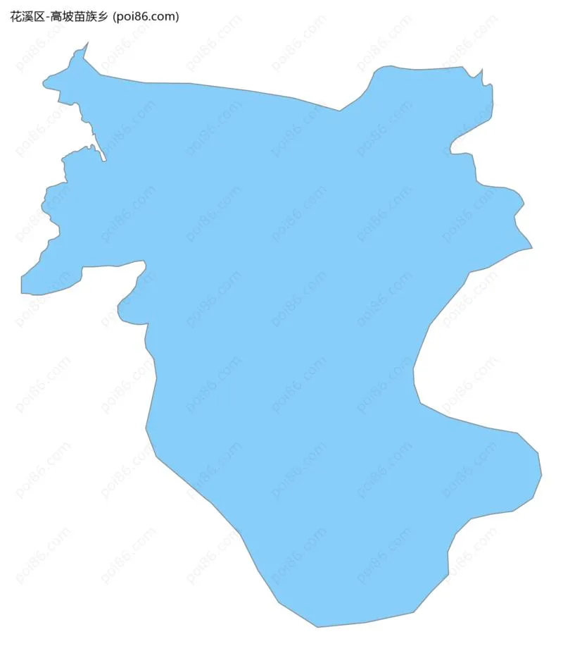 高坡苗族乡边界地图