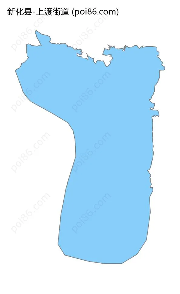 上渡街道边界地图