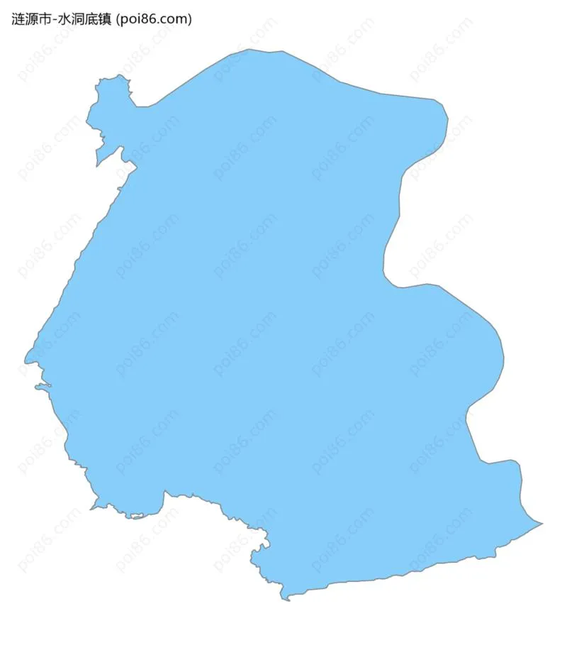 水洞底镇边界地图