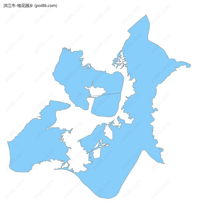 桂花园乡边界地图