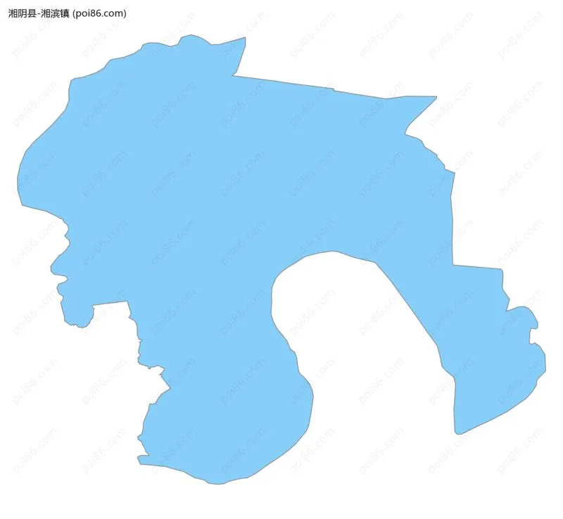 湘滨镇边界地图