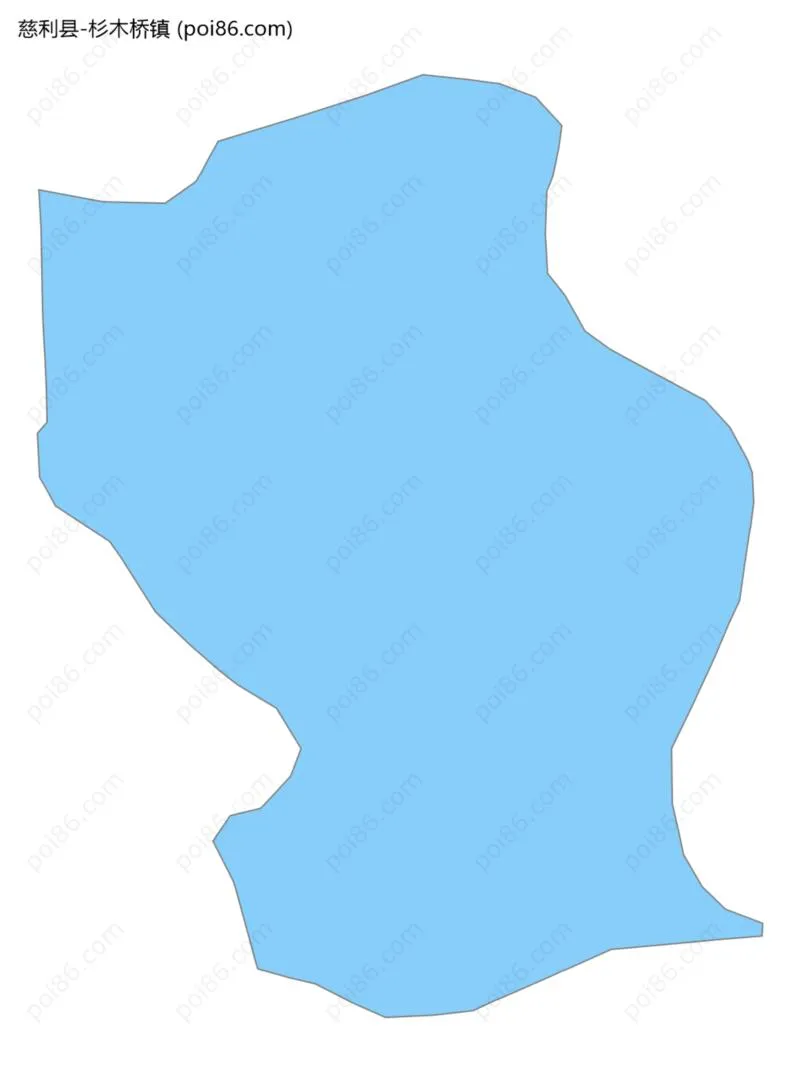 杉木桥镇边界地图