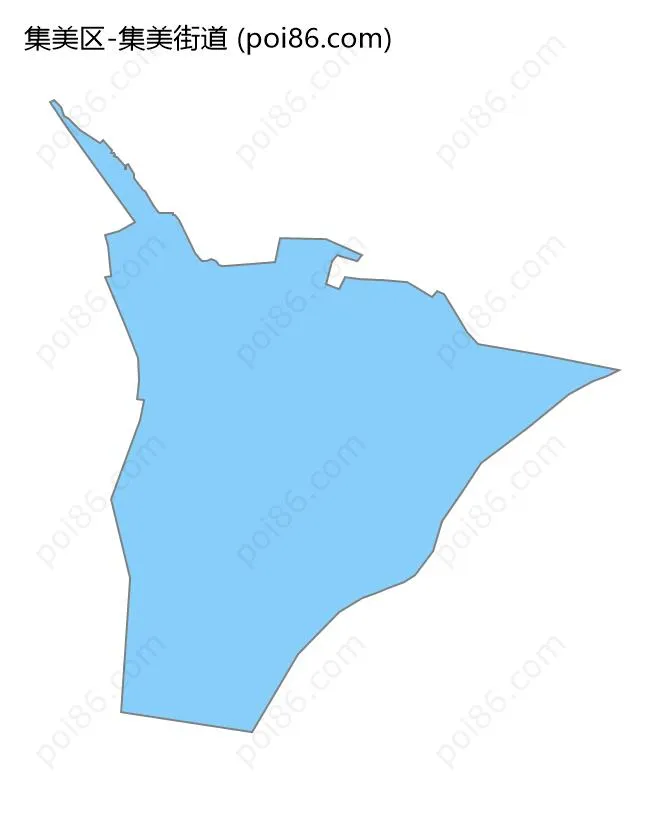 集美街道边界地图