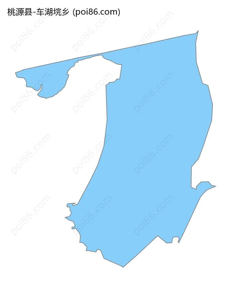 车湖垸乡边界地图