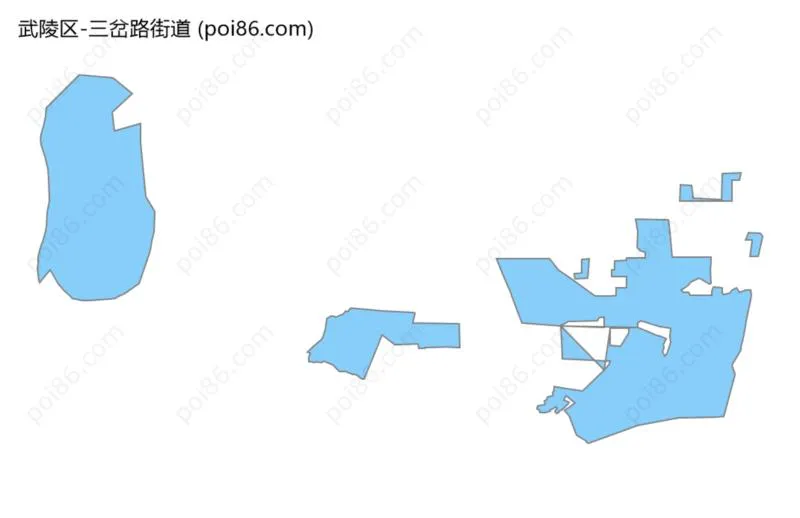 三岔路街道边界地图