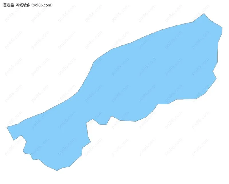 鸡场坡乡边界地图