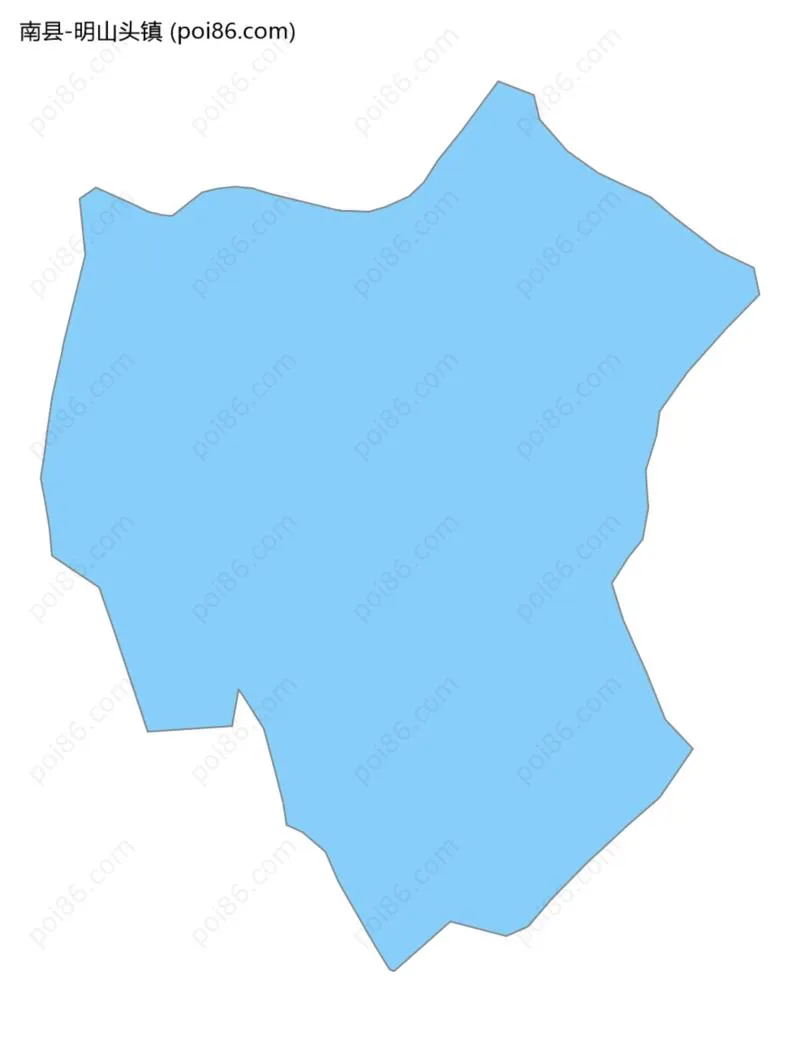 明山头镇边界地图