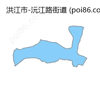 沅江路街道边界地图