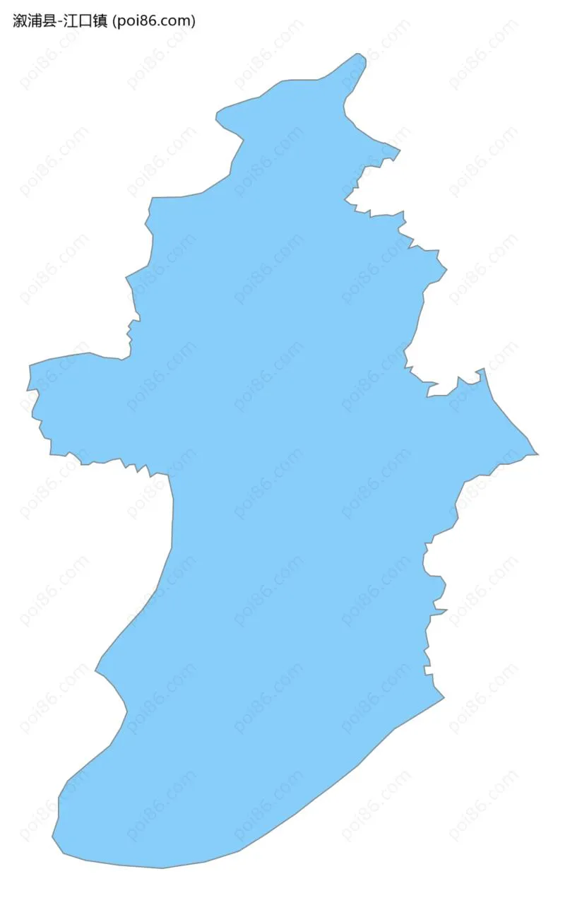江口镇边界地图
