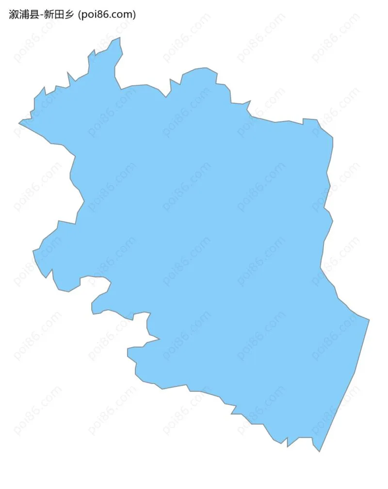 新田乡边界地图
