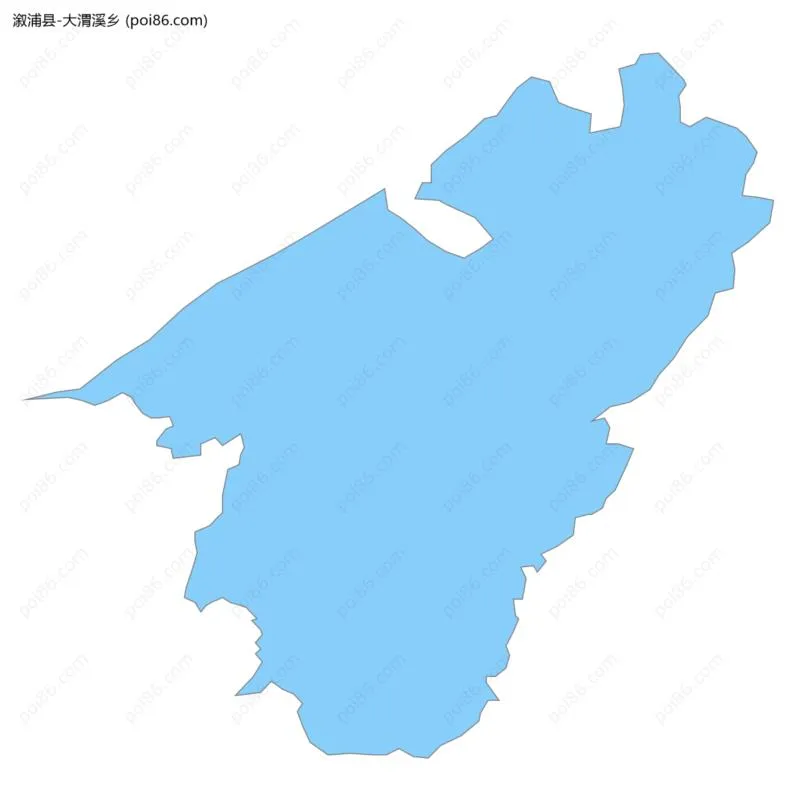 大渭溪乡边界地图