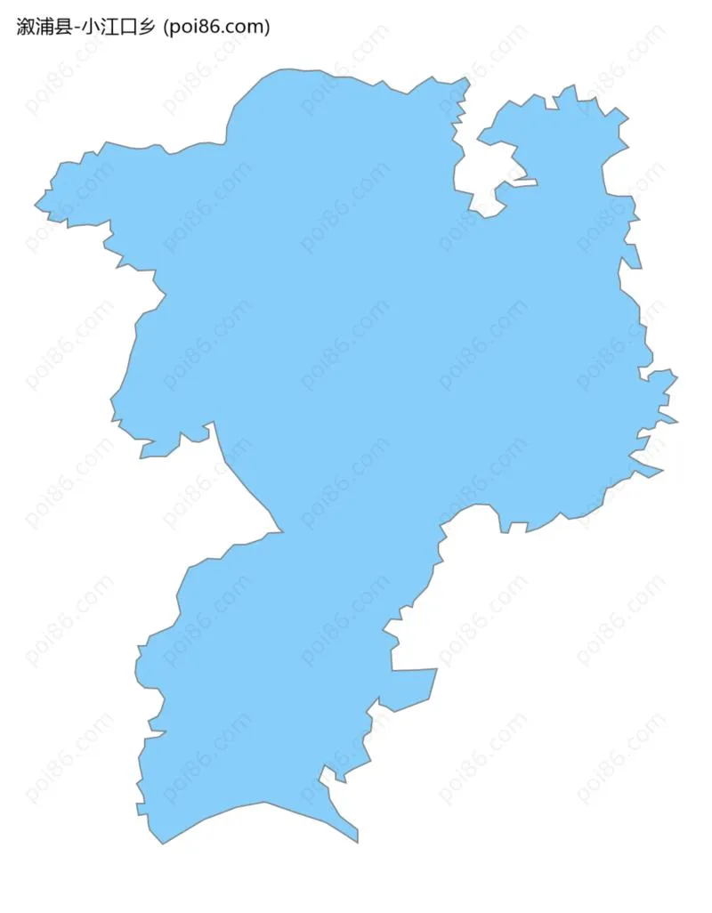 小江口乡边界地图