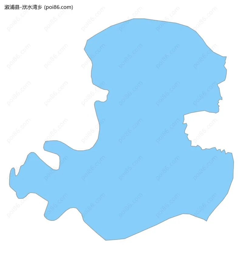 洑水湾乡边界地图