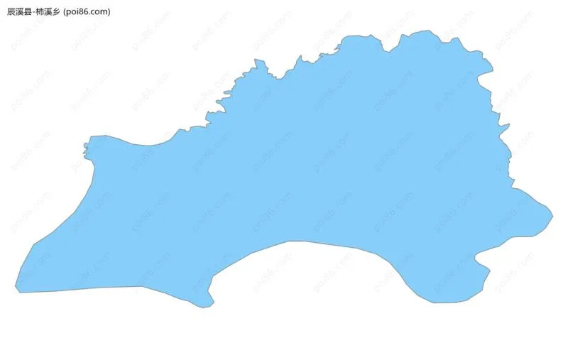 柿溪乡边界地图