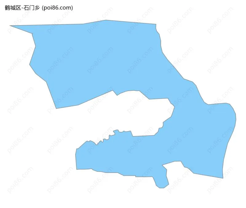 石门乡边界地图