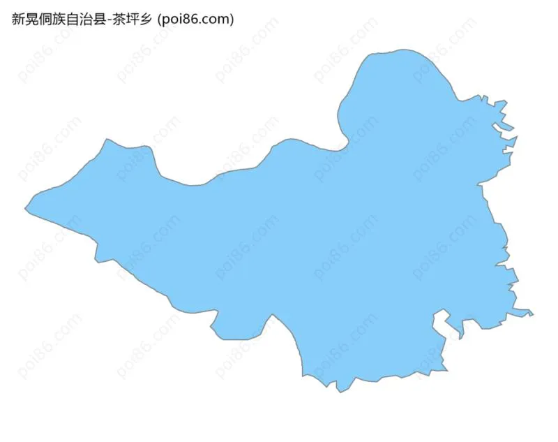 茶坪乡边界地图